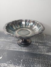Vintage Oneida Silver Plated Footed Pedestal Candy Nut Dish Compote picture
