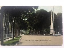 1910 Soldiers Monument And Park Hudson Falls New York Divided Back Postcard picture