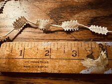Antique 5 1/2 Yds Victorian Fine French Lace Ecru Color Cotton Watch Video Here picture