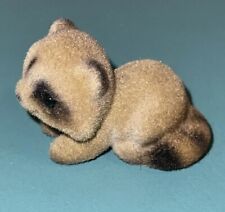 Estate Raccoon Mini Figurine Find  Vintage Flocked Fun picture