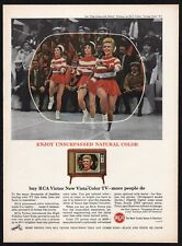 1963 RCA Victor New Vista Natural Color TV Television Majorettes Batons Print Ad picture