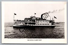 Real Photo Steam Ship Statue Of Liberty Madisonville NY New York RP RPPC D364 picture