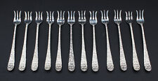 12 Vintage Baltimore Rose by Schofield Sterling Silver Cocktail Fork No Mono picture