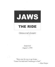 Jaws the Ride Operators Script Original ride version revised Universal Orlando picture