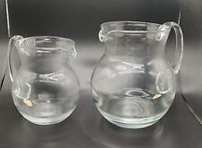 2 Vintage Clear Tiffin Glass Pitchers W/ Stickers 5