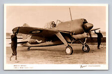 RPPC RAF Brewster Buffalo Fighter Aircraft FLIGHT Photograph Postcard picture