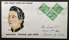 China Lady Madame Chiang 1944 Military World War 2 Original Artwork Envelope picture