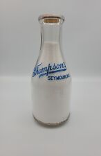 1948 TRPQ Blue Thompson's Dairy Milk Bottle Ice Cream Always Good Seymour, IND.  picture
