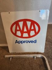 NEW Vintage Metal AAA Roadside Double-sided Sign W/original bracket 1996 Dated picture