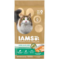 Iams Proactive Health Adult Long Hair Dry Cat Food Chicken Salmon 3 Lb picture