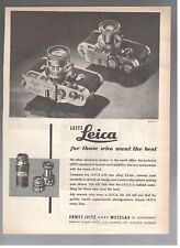 Leica Leitz M3 1 3/8in Machine Camera 1957 Advertising 1 Page Original picture