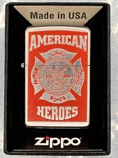 Vintage 2010 American Heroes Firefighter Zippo Lighter NEW picture