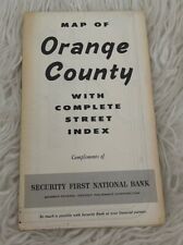 Vintage Orange County CA Road Street Map Security First National Bank picture