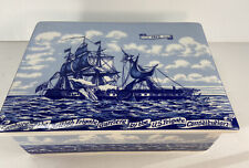 Delft Ceramic Design Trinket Box Collection of the Bostonian Society Blue/White picture