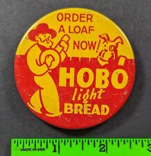 Vintage 1930s Hobo Light Bread Food Cowboy Banjo Dog Pocket Mirror picture