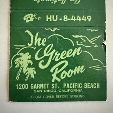 Vintage 1955 The Green Room San Diego CA Tiki Bar Matchbook Cover picture