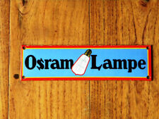 VINTAGE OSRAM LAMPE PORCELAIN SIGN ~7-3/4