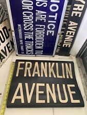 1948 NY NYC SUBWAY ROLL SIGN BROOKLYN FRANKLIN AVENUE CROWN HEIGHTS VINTAGE BMT picture