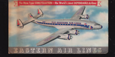 1940s Eastern Airlines New Lockheed Constellation Airline Boarding Pass Booklet picture