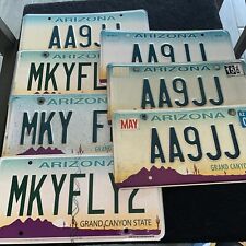 LOT OF 7 ARIZONA LICENSE PLATES ~ Grand Canyon State Desert Scape picture
