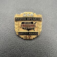 NATIONAL TRAILWAYS 1/5 10K Gold 17 Years MASTER OPERATOR Service Award Pin picture