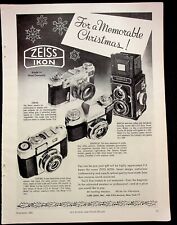 Vintage 1955 Zeiss Iron Camera Ikiflex Contax Geman Made Print Ad  picture