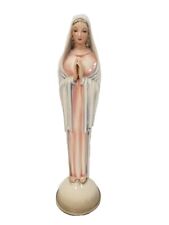 Antique Goldscheider Wien Lady of Lourdes Religious Ceramic Figure #7811 picture