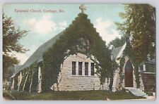 Postcard Missouri Carthage Episcopal Church Antique Vintage 1909 picture