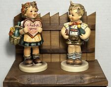 Hummel Special Editions 1972 Valentines Gift & 1979 Valentines Joy with Stage picture