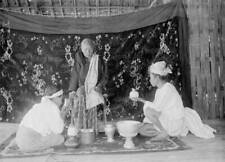 Young And Old - Offering Ceremony Myanmar Burmese In 1890 OLD PHOTO picture