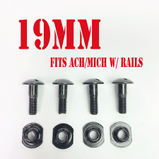 19mm ACH w/ RAILS HELMET HARDWARE SET 4-POINT CHINSTRAP SCREW BOLT & NUT 4pk New picture