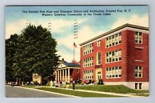 Painted Post NY-New York, High School, Grammar School, c1951 Vintage Postcard picture