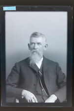 Antique 5x7 Glass Plate Negative Man With Beard Dressed Nicely E14 picture