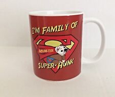 SUPER HUNK MUNSTER Mr. Fancy Pants Red Ceramic Coffee Mug Great Condition picture