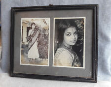 Vintage B&W Photograph Old South-Indian Woman Lady 60s Saree Fashion Costume A85 picture