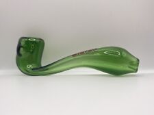 GRAV 6 Inch Classic Glass Sherlock Clear Green Colored Glass Pipe picture