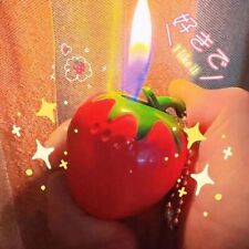 New Cute Strawberry Lighter Creative Lighter Metal Butane Lighter Girl Gift picture