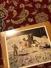 Apollo 15 Moonwalker Jim Irwin Signed Lithograph With Business Card On The Back. picture
