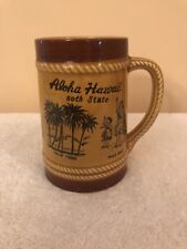 Aloha Hawaii 5.5” Brown 50th State Mug ceramic picture
