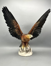 Antique 20th Century Germany Porcelain Eagle Hand Painted Statue Sculpture picture