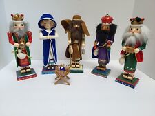 Vintage Nutcracker Village Old World Nativity Holy Family and Three Wise Men picture