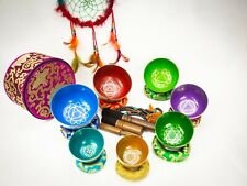  7 chakras set Tibetan Handmade 7 pieces singing bowl sound heal yoga meditation picture