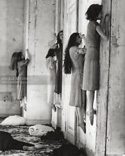 Girls Floating on Walls Photo - Witches Climbing Wall Bizarre Odd Strange Creepy picture