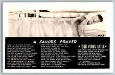 RPPC Vintage Postcard - A Sailor's Prayer - Real Photo - Unposted picture