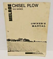 Melroe Chisel Plow 503 Series Original Owner's Manual Clark Equipment picture