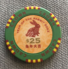 2023 RARE LIMITED “CROWN CASINO” Chinese Lunar New Year RABBIT $25 Chip picture