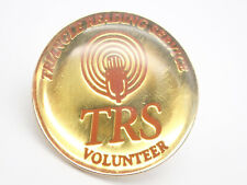 Triangle Reading Service TRS Volunteer Vintage Lapel Pin picture