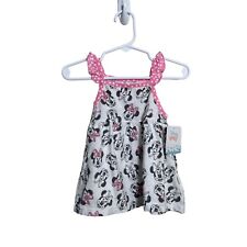 Disney Baby Girl's Dress 3/6 Months Minnie Mouse NWT White Pink picture