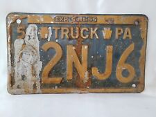 Vintage 1954 Pennsylvania Truck R2NJ6 License Plate 02223 picture