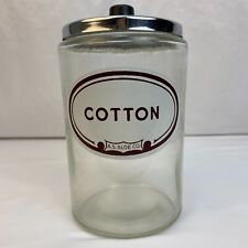 Vintage A.S. Aloe Co. Cotton Jar With Metal Lid - Physician's Medical Supplies picture